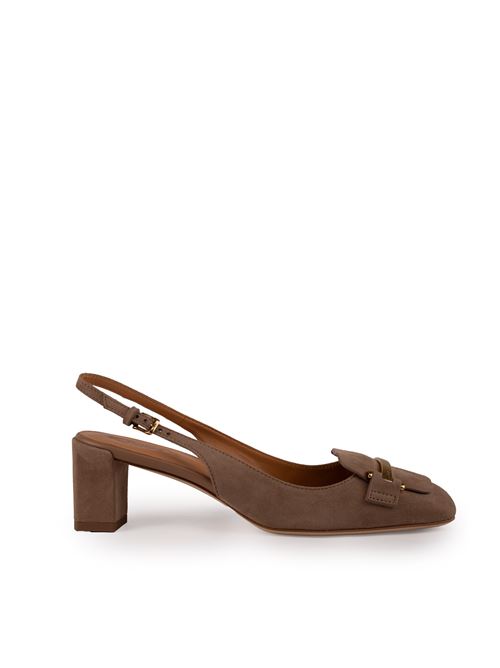 Decollete' slingback in pelle scamosciata beige TOD'S | XXW63L0JE10 HR0C806